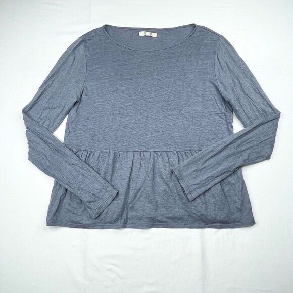 Madewell Modern Linen Peplum Top - Picture 2 of 8